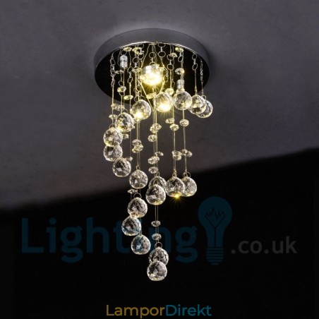 1 Ljus Modern K9 Kristall Rund Infälld Taklampa 1 Ljus Modern K9 Kristall Rund Infälld Taklampa