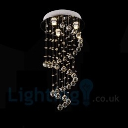 3 Ljus Modern K9 Crystal Round Flush Mount Taklampa