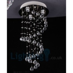 3 Ljus Modern K9 Crystal Round Flush Mount Taklampa