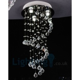 3 Ljus Modern K9 Crystal Round Flush Mount Taklampa
