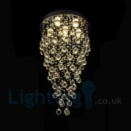 6 Ljus Modern K9 Crystal Rund Infälld Taklampa