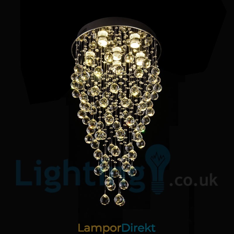 6 Ljus Modern K9 Crystal Rund Infälld Taklampa