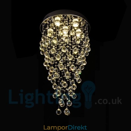 6 Ljus Modern K9 Crystal Rund Infälld Taklampa 6 Ljus Modern K9 Crystal Rund Infälld Taklampa