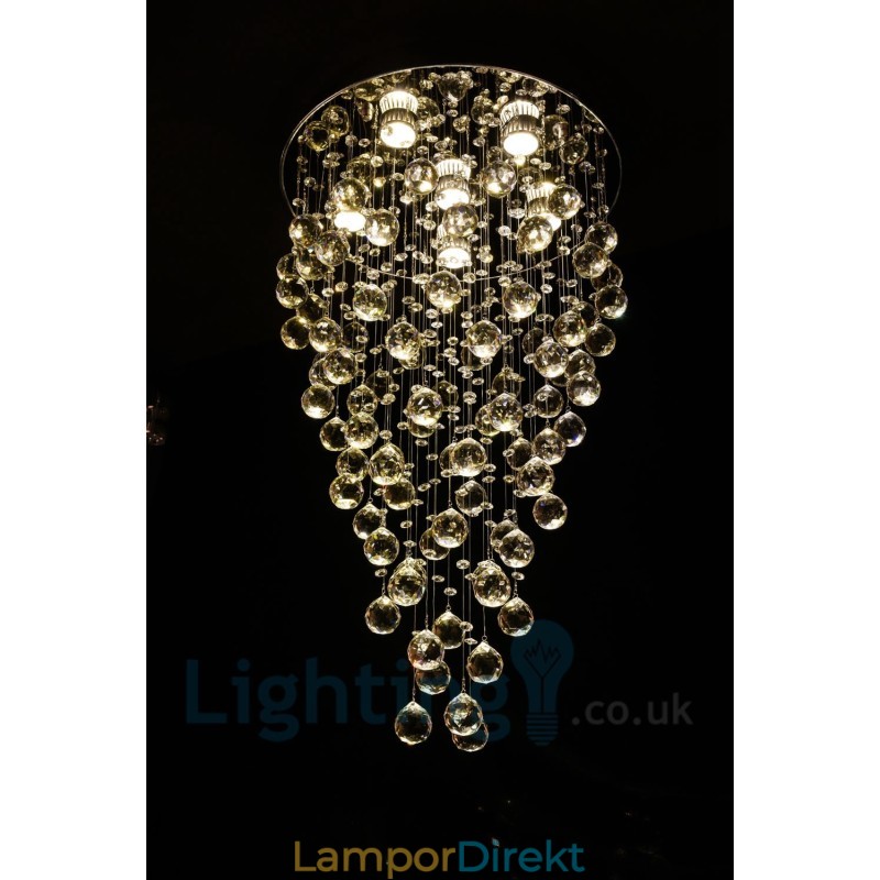 6 Ljus Modern K9 Crystal Rund Infälld Taklampa