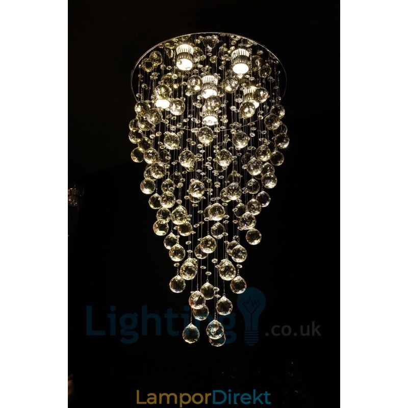 6 Ljus Modern K9 Crystal Rund Infälld Taklampa