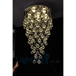 6 Ljus Modern K9 Crystal Rund Infälld Taklampa
