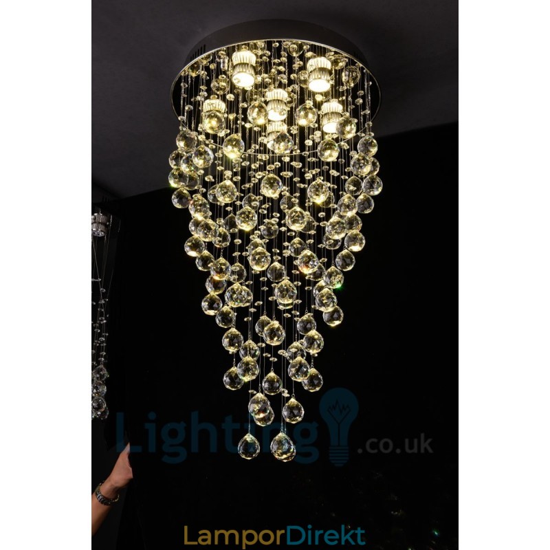 6 Ljus Modern K9 Crystal Rund Infälld Taklampa