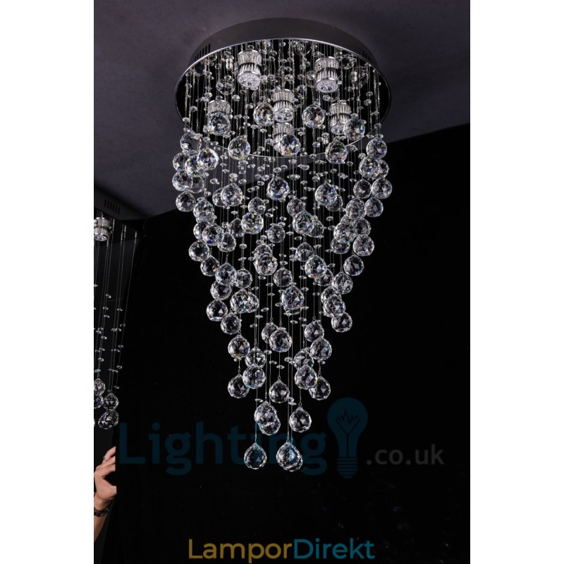 6 Ljus Modern K9 Crystal Rund Infälld Taklampa