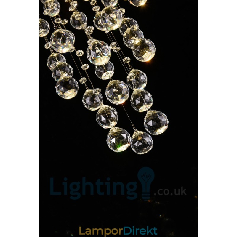 6 Ljus Modern K9 Crystal Rund Infälld Taklampa