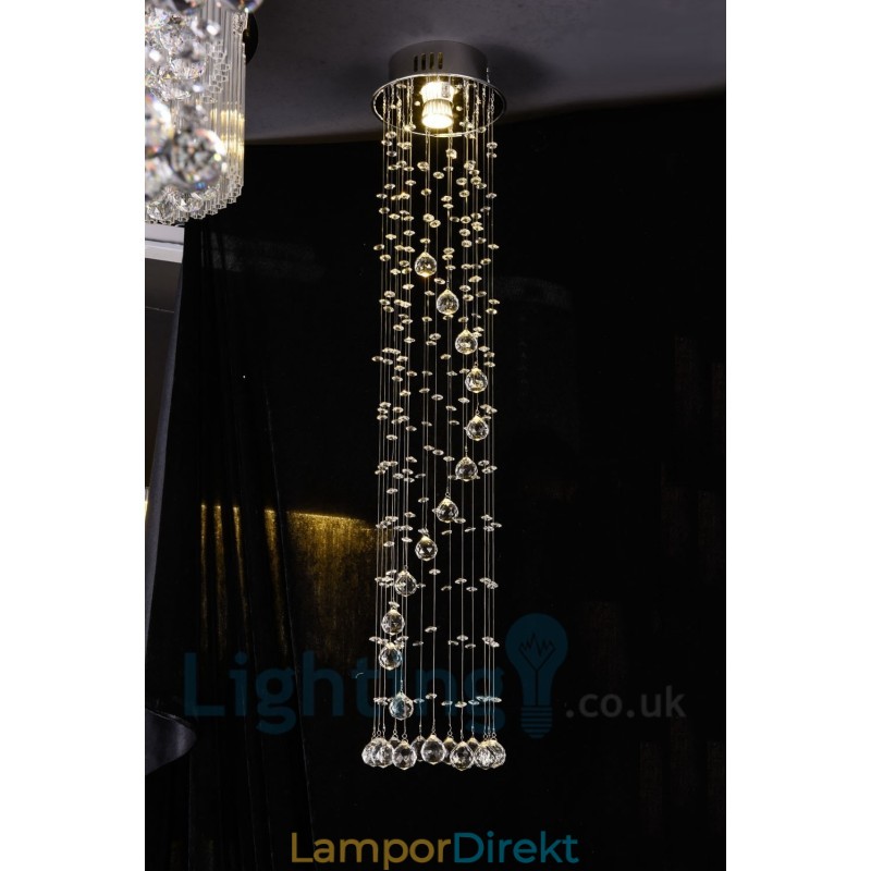 1 Ljus Billigt Modern K9 Crystal Round Flush Mount Taklampa