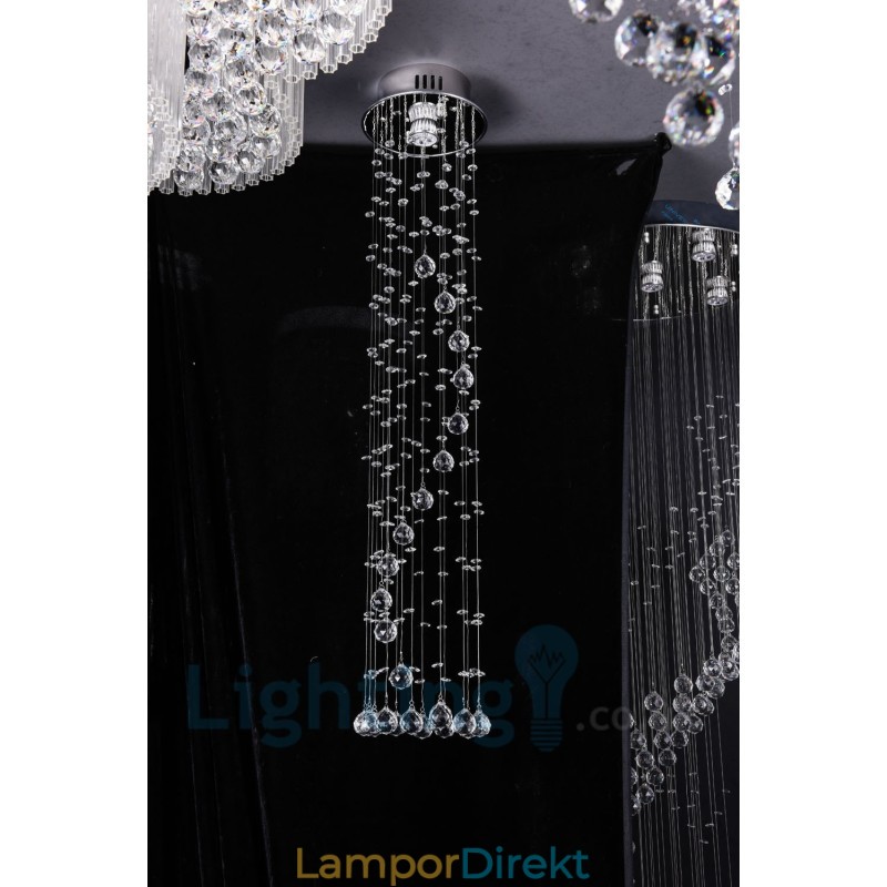 1 Ljus Billigt Modern K9 Crystal Round Flush Mount Taklampa