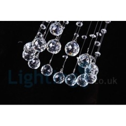 1 Ljus Billigt Modern K9 Crystal Round Flush Mount Taklampa