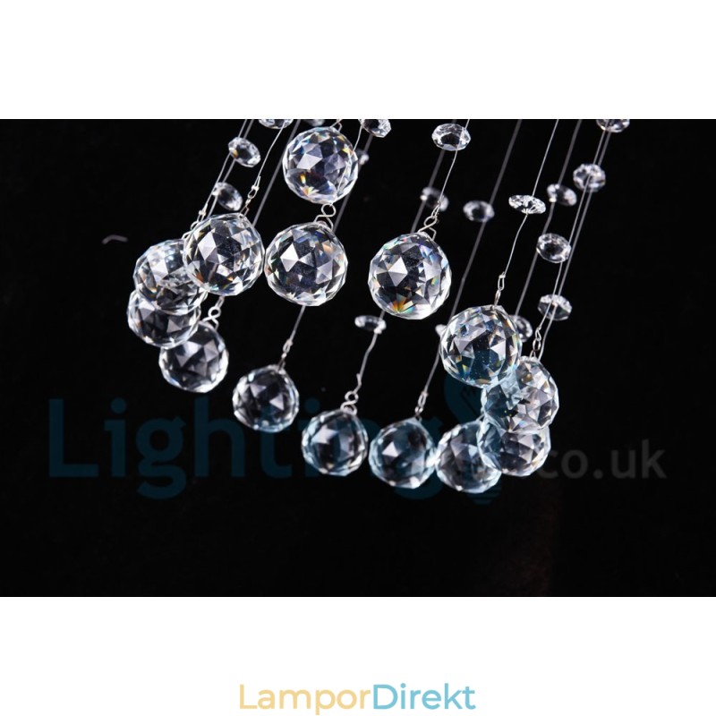 1 Ljus Billigt Modern K9 Crystal Round Flush Mount Taklampa