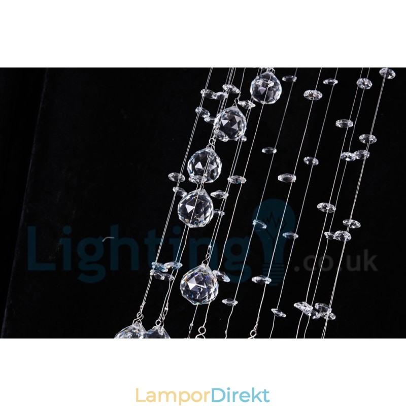 1 Ljus Billigt Modern K9 Crystal Round Flush Mount Taklampa