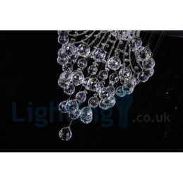4 Ljus Modern K9 Crystal Round Flush Mount Taklampa