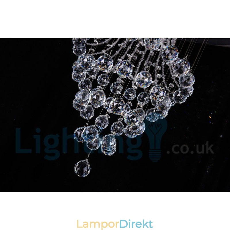 4 Ljus Modern K9 Crystal Round Flush Mount Taklampa