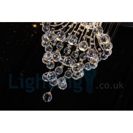 4 Ljus Modern K9 Crystal Round Flush Mount Taklampa