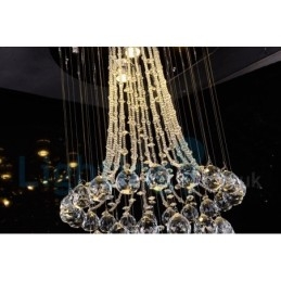 4 Ljus Modern K9 Crystal Round Flush Mount Taklampa