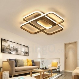 Modern Samtida Aluminiummålning Taklampa Flush Mount Light Med Fjärrdimmer Kan Också Användas Som Vägglampa