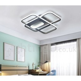 Modern Samtida Aluminiummålning Taklampa Flush Mount Light Med Fjärrdimmer Kan Också Användas Som Vägglampa