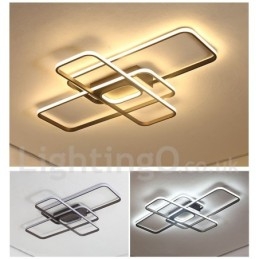 Modern Samtida Aluminiummålning Taklampa Flush Mount Light Med Fjärrdimmer Kan Också Användas Som Vägglampa