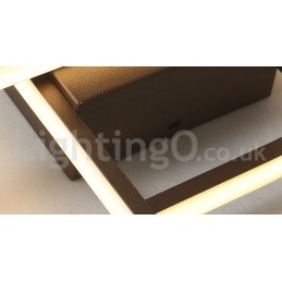 Modern Samtida Aluminiummålning Taklampa Flush Mount Light Med Fjärrdimmer Kan Också Användas Som Vägglampa