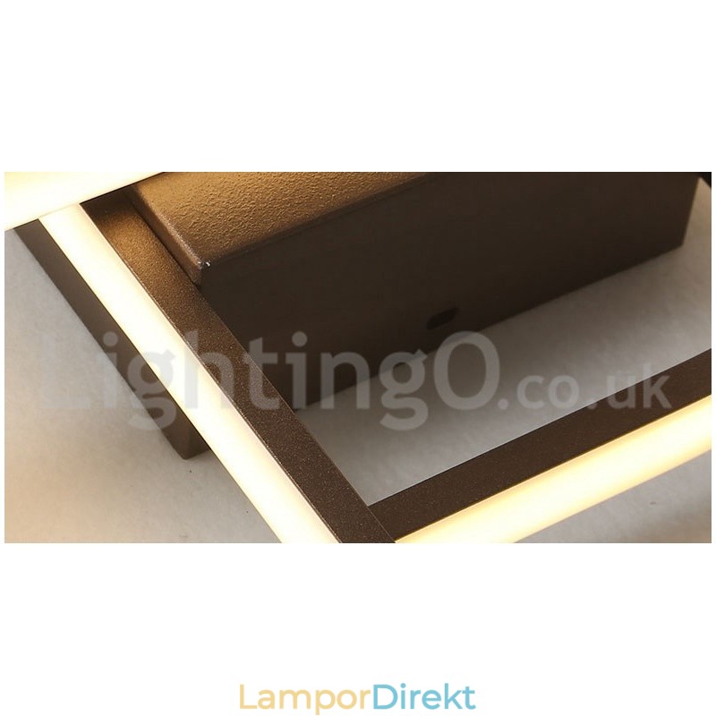 Modern Samtida Aluminiummålning Taklampa Flush Mount Light Med Fjärrdimmer Kan Också Användas Som Vägglampa