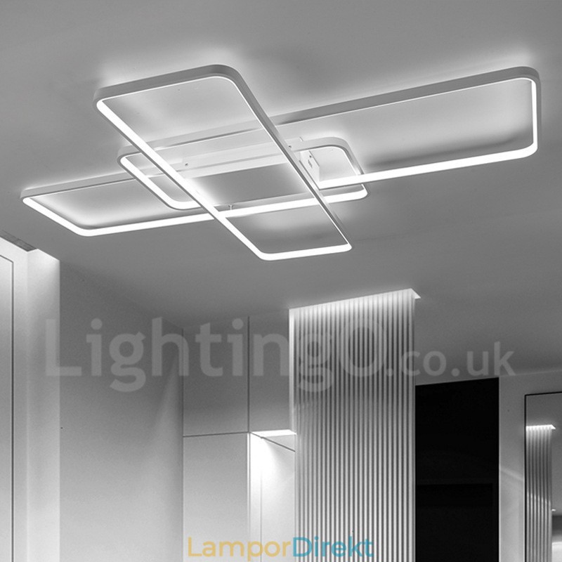 Modern Samtida Aluminiummålning Taklampa Infälld Vägglampa Med Fjärrkontroll Dimmer För Vardagsrummets Sängrum Kan Även Användas Som Vägglampa