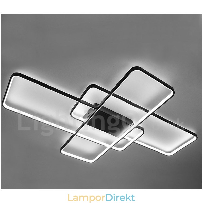 Modern Samtida Aluminiummålning Taklampa Infälld Vägglampa Med Fjärrkontroll Dimmer För Vardagsrummets Sängrum Kan Även Användas Som Vägglampa