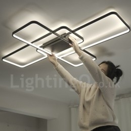 Modern Samtida Aluminiummålning Taklampa Infälld Vägglampa Med Fjärrkontroll Dimmer För Vardagsrummets Sängrum Kan Även Användas Som Vägglampa