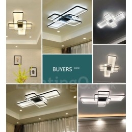 Modern Samtida Aluminiummålning Taklampa Infälld Vägglampa Med Fjärrkontroll Dimmer För Vardagsrummets Sängrum Kan Även Användas Som Vägglampa