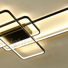 Modern Samtida Aluminiummålning Taklampa Infälld Vägglampa Med Fjärrkontroll Dimmer För Vardagsrummets Sängrum Kan Även Användas Som Vägglampa