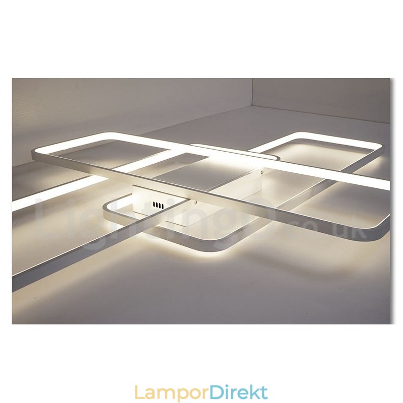 Modern Samtida Aluminiummålning Taklampa Infälld Vägglampa Med Fjärrkontroll Dimmer För Vardagsrummets Sängrum Kan Även Användas Som Vägglampa