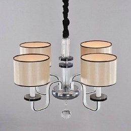 Modern Minimalistisk Ljuskrona Belysning Tyg Art Kristallkrona