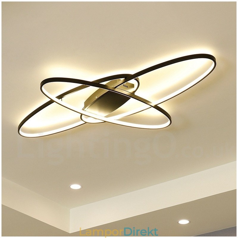 Dimbar Oval Modern Samtida Taklampa Av Aluminium Infälld Lampa För Vardagsrumsbäddsrum Kan Även Användas Som Vägglampa