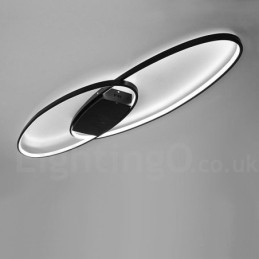Dimbar Oval Modern Samtida Taklampa Av Aluminium Infälld Lampa För Vardagsrumsbäddsrum Kan Även Användas Som Vägglampa