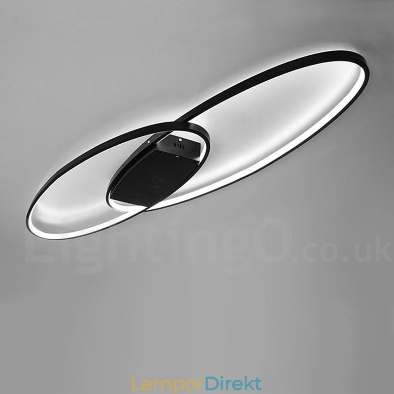 Dimbar Oval Modern Samtida Taklampa Av Aluminium Infälld Lampa För Vardagsrumsbäddsrum Kan Även Användas Som Vägglampa