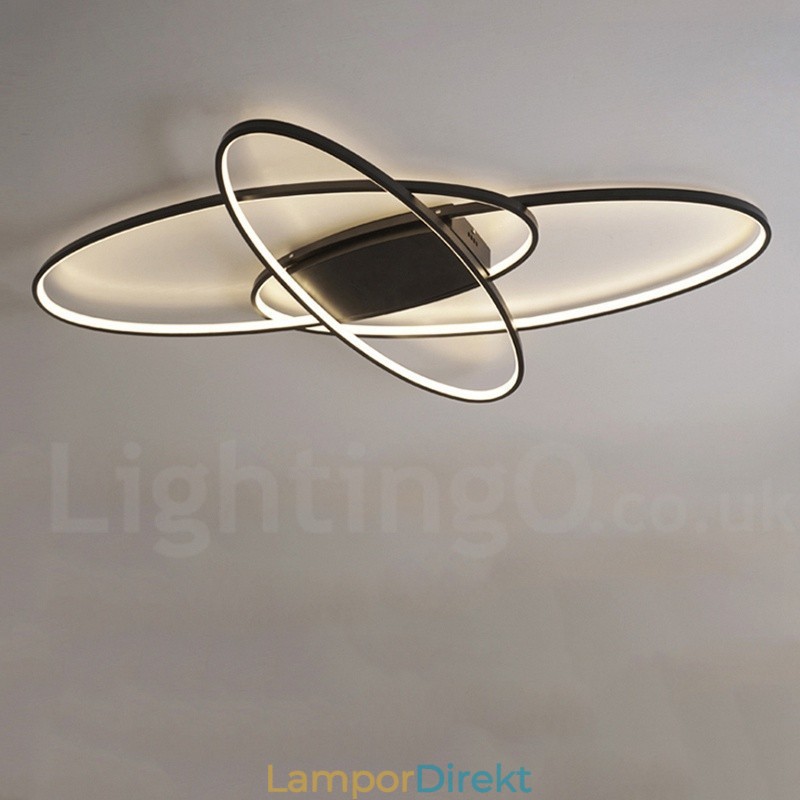 Dimbar Oval Modern Samtida Taklampa Av Aluminium Infälld Lampa För Vardagsrumsbäddsrum Kan Även Användas Som Vägglampa