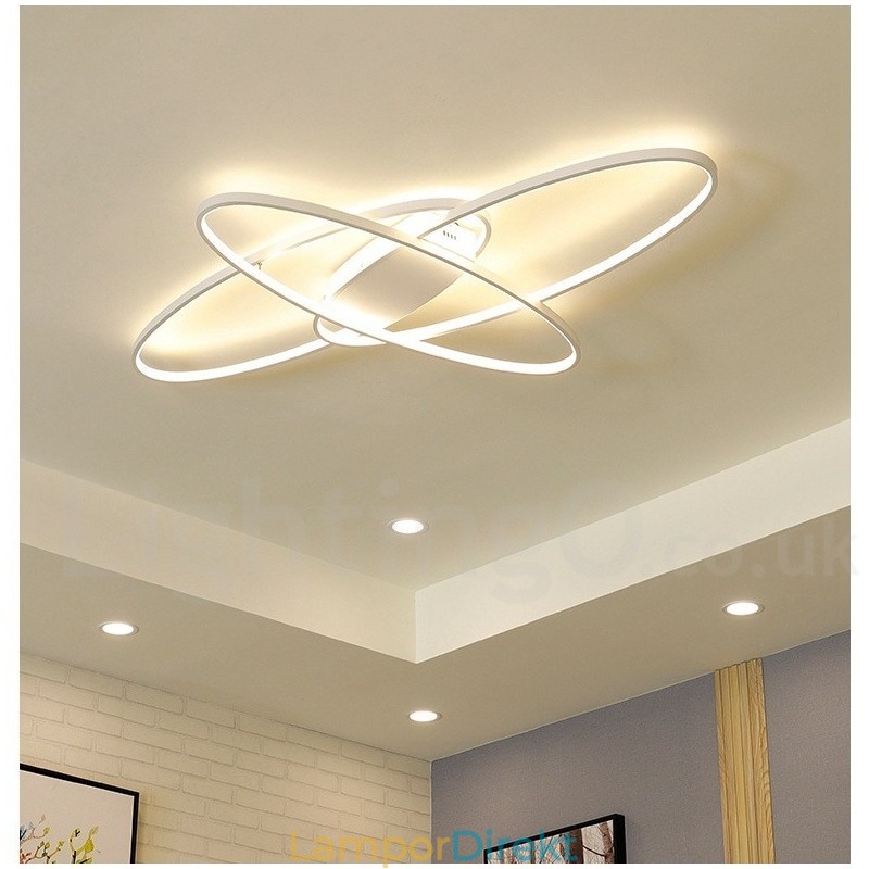 Dimbar Oval Modern Samtida Taklampa Av Aluminium Infälld Lampa För Vardagsrumsbäddsrum Kan Även Användas Som Vägglampa
