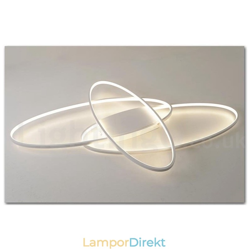 Dimbar Oval Modern Samtida Taklampa Av Aluminium Infälld Lampa För Vardagsrumsbäddsrum Kan Även Användas Som Vägglampa