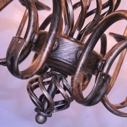 6 Ljus Rustik Retro Vintage Svart Vit Hängande Ljus Ljuskrona