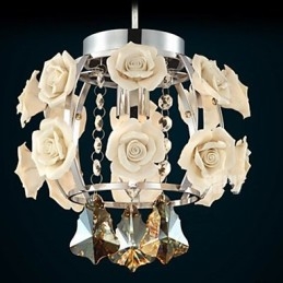 Ljuskrona Crystal Modern Contemporary Lantern Metal 1 Light