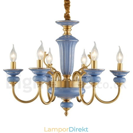 Retro Vintage Mässing Keramik Hängande Ljus Ljuskrona Retro Vintage Mässing Keramik Hängande Ljus Ljuskrona