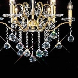 Traditionell Klassisk Kristallkrona I Metall I Metall