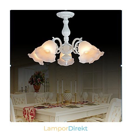 Flush Mount Five Lights White European Retro Classic Flush Mount Five Lights White European Retro Classic