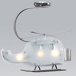 Enkel Barnlampa Cartoon Glass Helikopterlampa