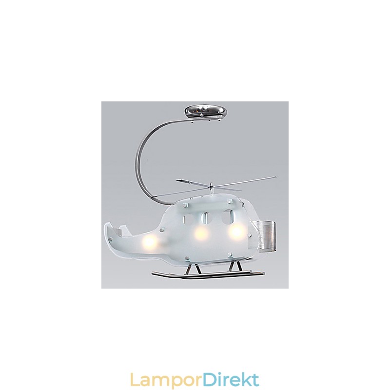 Enkel Barnlampa Cartoon Glass Helikopterlampa