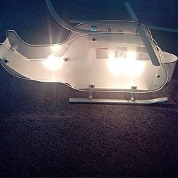 Enkel Barnlampa Cartoon Glass Helikopterlampa