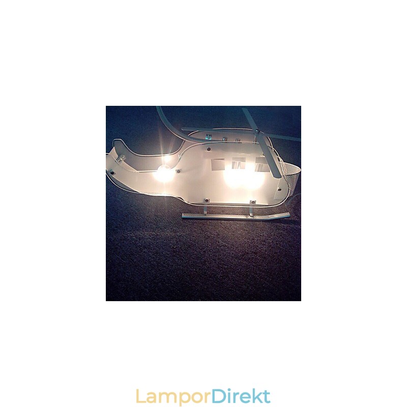 Enkel Barnlampa Cartoon Glass Helikopterlampa