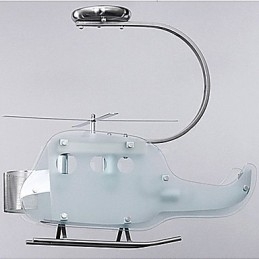 Enkel Barnlampa Cartoon Glass Helikopterlampa